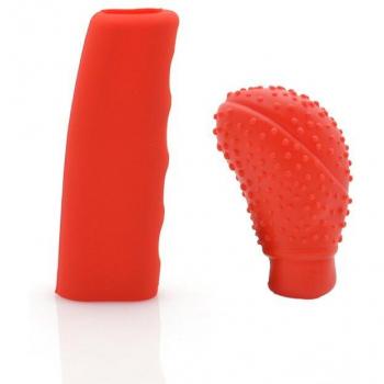 Volkswagen Rubber Gear Shift Knob and Handbrake Cover for Touran, Fox, Touareg2, Golf A5 GT MK7