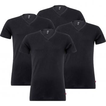 Levi's 4er Pack Kurzarm T-Shirts für Herren, Schwarz, XL