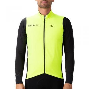 Chaqueta Alé Solid Fondo 2.0 de Color Amarillo Fluorescente y Accesorios Negros – Talla L