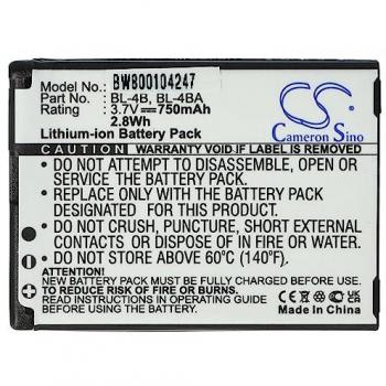 Vhbw passend für Nokia 2660, 2505, 3606, 1606, 6125, 6131, 2760, 5000, Smartphone-Akku Li-Ion 800 mAh