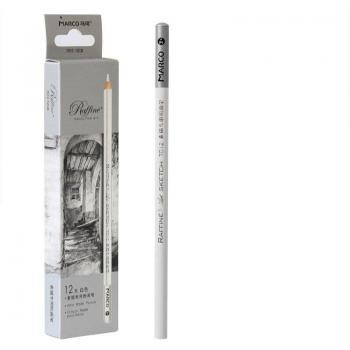 Crayons de croquis en charbon de bois avec surligneur blanc, 12 pièces