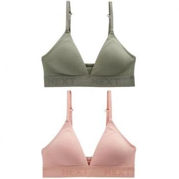 Triangel-Bralettes aus Baumwolle (2er-Set)