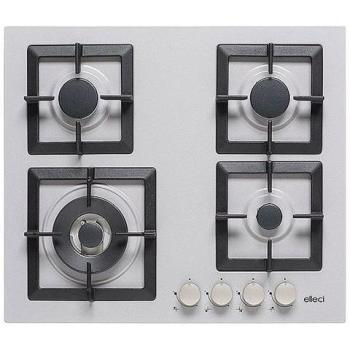 Elleci Plano 60 TCL PMSP60179WS Gas Cooktop - 4 burner gas stove, 60 cm wide, aluminum finish