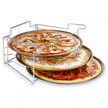 3 plaques à pizza avec support Baumalu