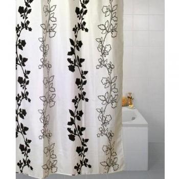 Serenity Shower Curtain, Black & Clear, 180cm x 180cm