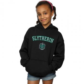 Camiseta Hogwarts: Sudadera Slytherin Negra con Capucha Infantil