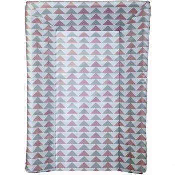 Babycalin Materassino per Cambio - Design Geometrico - Rosa e Grigio - 50 x 70 cm