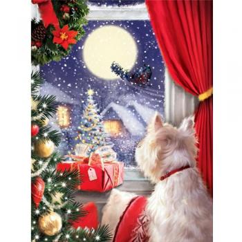 Mosaico de Gatos en Diamantes: Navidad Creativa 20x30cm