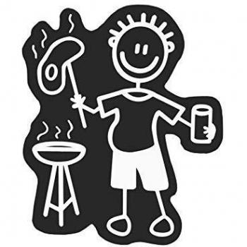 Adesivo Barbecue Famiglia