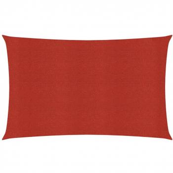 Toldo de vela hdpe rojo 160 g/m² 4x6 m Vidaxl Rojo
