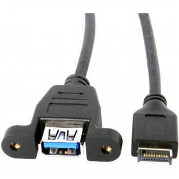 USB 3.0 Type-A Female to USB 3.1 Front Panel Header Extension Cable 50cm