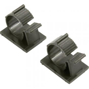 Self-Adhesive Cable Mounts Black 10 Pieces