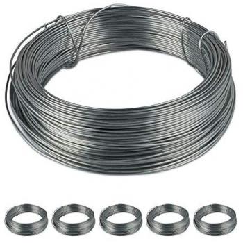 Relaxdays Thin Garden Steel Wire Bundle – 50m, 1mm, Silver, Corrosion Resistant