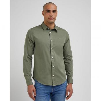 Lee - Camisa de manga larga verde