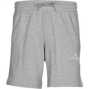 Adidas Men's 3 Stripes Lightweight Training Shorts - Light Grey Heather/Black