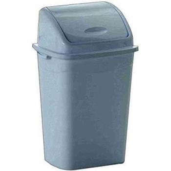 Papelera con Tapa Basculante 50L Blanco - MAYA 04146