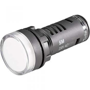 Barthelme LED-Signalleuchte EBD 22 mm, IP65-Frontseite, 29 x 51 mm, 24 V, weiß