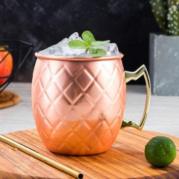 Moscow Mule Steel 500ml Plaid Cup