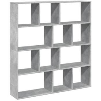 VidaXL Book Cabinet Concrete Grey 132x29x141.5 cm Engineered Wood
