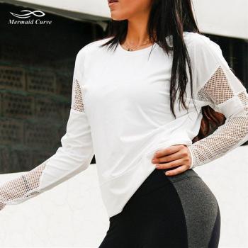 Quick Dry Women's Long Sleeve Sports T-Shirt with Hollow Back