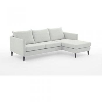 Ecksofa ATLANTIC home collection Rekvik L-Form, mit Wellenunterfederung, Ottomane beidseitig montierbar