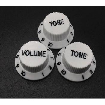 3pcs ST Electric Guitar Knobs - Volume, Tone, Speed - Plastic - 3 Color Set