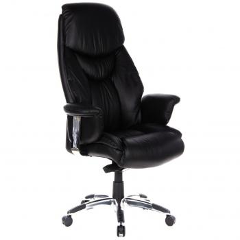 Cuir Noir PRADO Fauteuil de Bureau – Confort Luxe