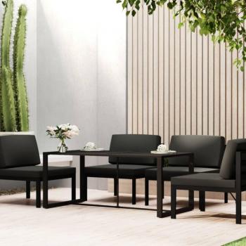 VidaXL Outdoor Dining Table Anthracite 120x60x66 cm Aluminium
