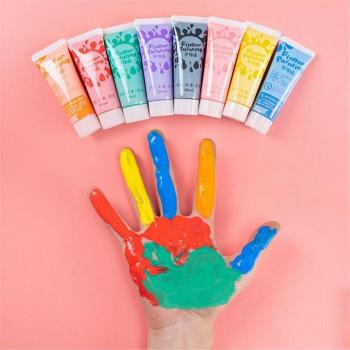 Vingerverf voor Kinderen - Aquarel Set met 8 Kleuren, 180ml
