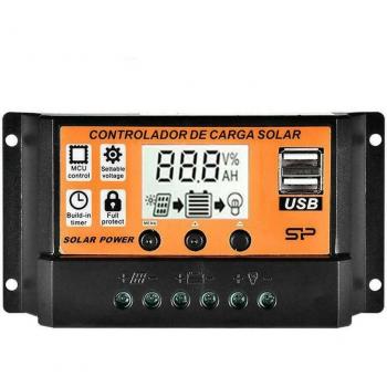 20A Auto Solar Charge Controller LCD Dual USB