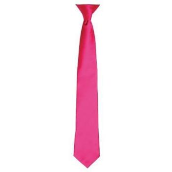 Corbata de satén con clip para hombre Premier Colors - Tono castaño, talla única