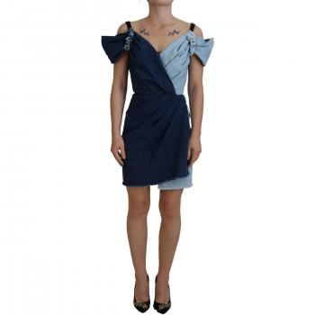 Dolce & Gabbana Blue Denim Mini Shift Dress - Size S