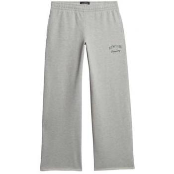 Superdry Grey Athletic Essential Jogger Pants (Wide Leg)