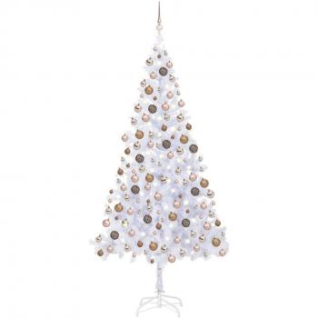Pre-lit Christmas Tree with Ball Set 210cm 910 Branches vidaXL