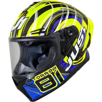 Casco Moto Integrale Racing Just1 J-GPR Torres Replica Blu M