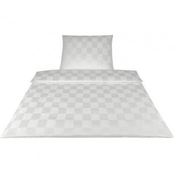 Linge de lit damas Élégante – Blanc 140x200 cm