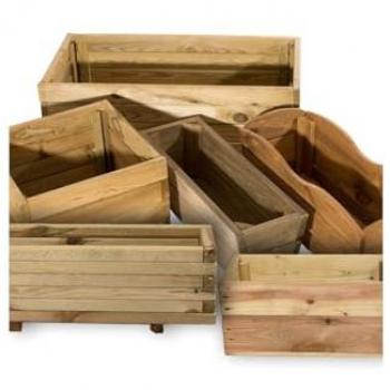 Maceteros de Madera Tratada para Terraza
