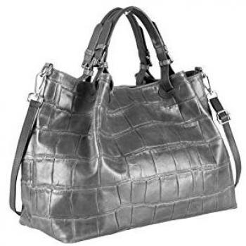 COLLEZIONE ALESSANDRO Umhängetasche McBarth grau, Damen, Made in Italy