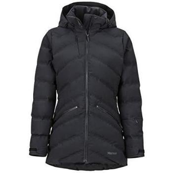 Marmot Wm's Val D'Sere Jacket Veste de Neige en Duvet, Facteur de gonflement de 700, vêtement de Ski et Snowboard, Coupe-Vent, imperméable à l'eau, Respirante Femme, Black, FR