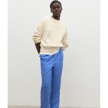 Pantalón Recto Ecoalf Misuri con Cintura Alta y Cordón Ajustable
