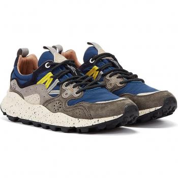 Sneakers Uomo Flower Mountain Yamano in Suede Grigio