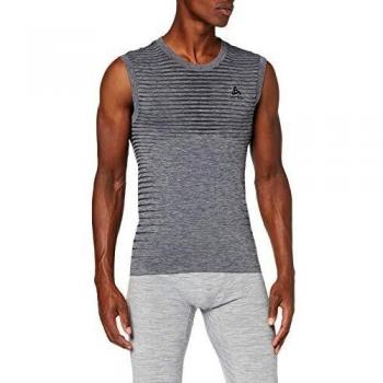 Camiseta Térmica Odlo Hombre Bl Top Crew Neck Sin Mangas, Gris, Talla S