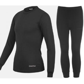Campri Sports Base Layer Junior Thermal Top & Pant Set Black Unisex
