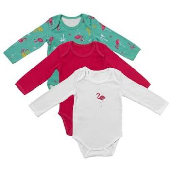 Öko-Baby-Bodys langarm 3er-Pack