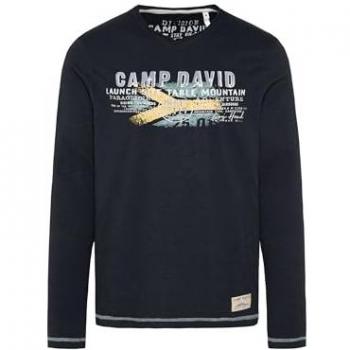 CAMP DAVID Herren Langarmshirt aus Baumwolle