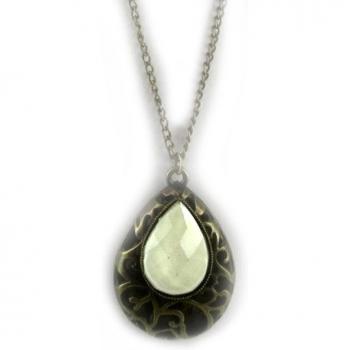 Scarlett Designer Pendant – K9227 – Antique Gold with Ivory Tones