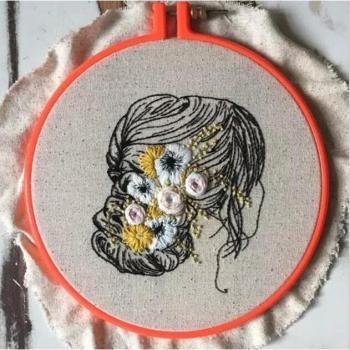 15x15cm European Character Series Simple 3D Embroidery Kit