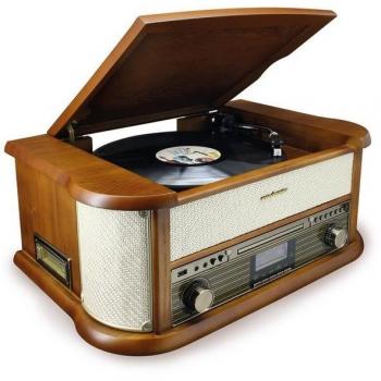 Nostalgisches Musikcenter mit DAB+, Bluetooth und Plattenspieler