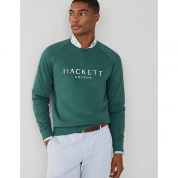 Sudadera verde con cuello redondo para hombre Hackett
