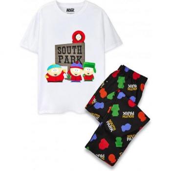 South Park Herren-Pyjama-Set L schwarz/weiß